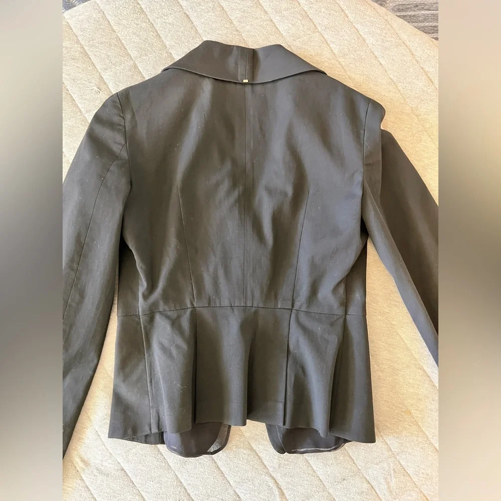 SPORTMAX Sz 6 Black Italian Designer Blazer Jacket Originally $1280 - Picture 3 of 5
